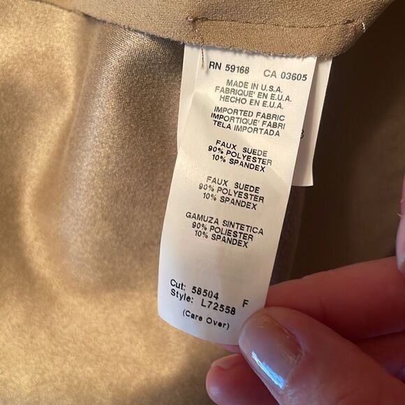 Karen Kane Tan Suede Waterfall Open Blazer S - Picture 8 of 12